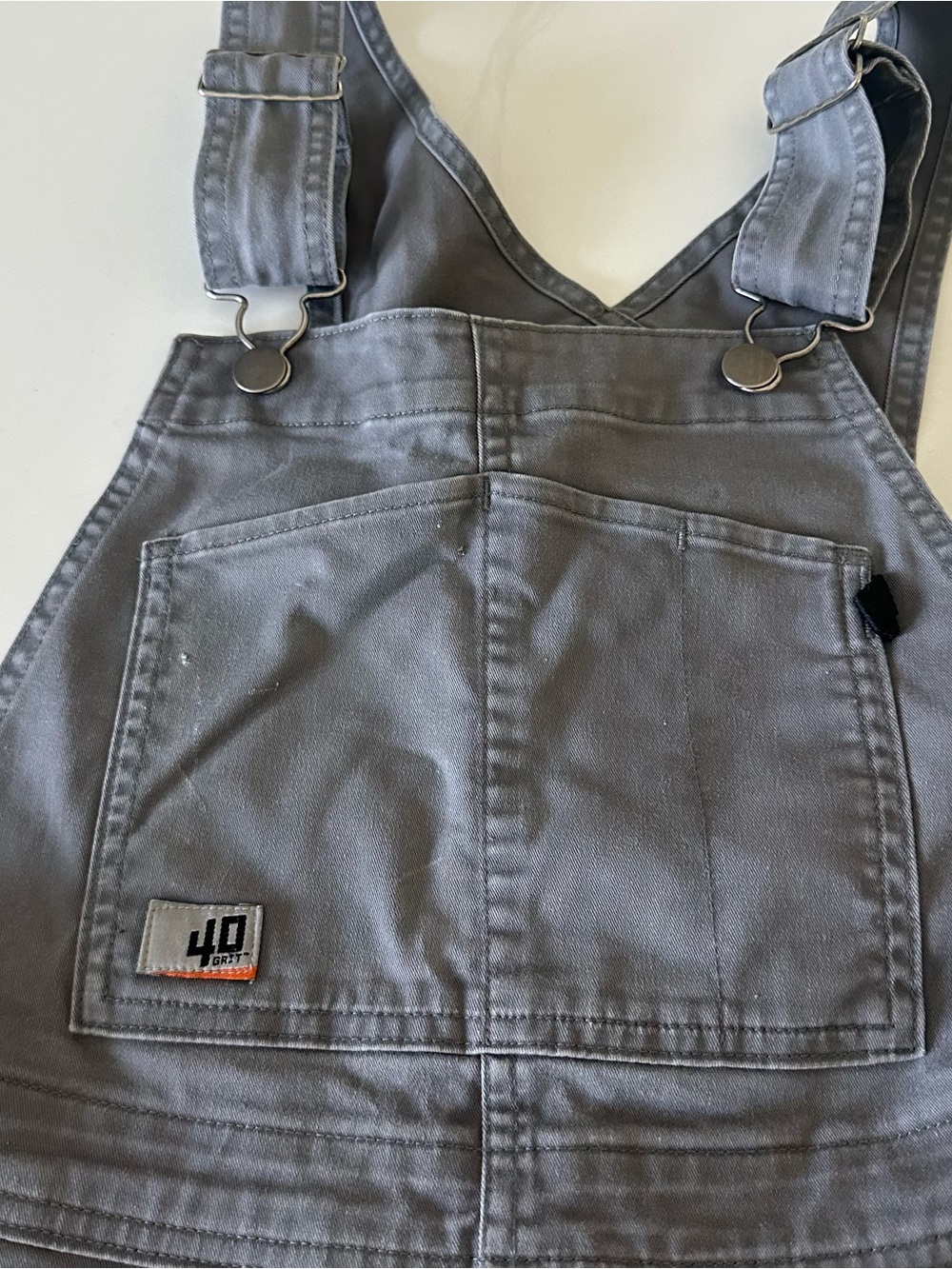 Duluth 40 Grit Flex Twill Bibs grey overalls size XS - Picture 4 of 7